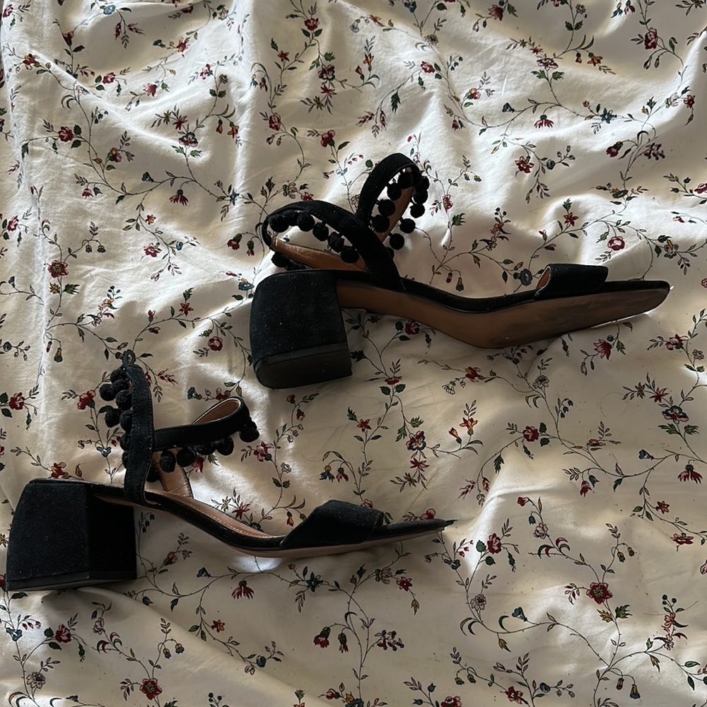 ZARA POM POM TRIM SANDALS - Picture 3 of 4